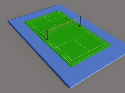Court Stadium Field 5 Pack 3D Model Low-poly 3D model