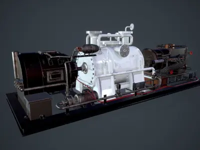 Compressor Low-poly 3D model