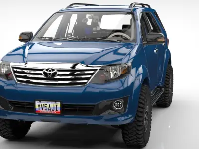 TOYOTA FORTUNER SW4 2014  Low-poly 3D model