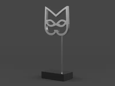 Cat Carnival Mask 3D model