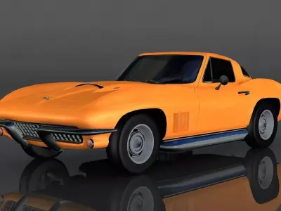 Chevrolet Corvette Stingray Low-poly 3D model