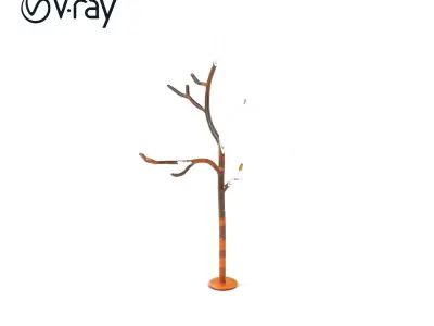 Bare Tree Model Pack with Realistic Texture Low-poly 3D model