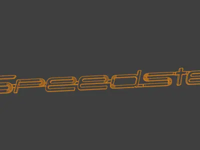 Classic Porsche Speedster Badge 3D print model