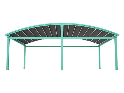 Motorized Pergola 2a copper patina 3D model