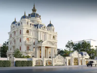 High Detailed Palace Exterior 3D Model 3D model