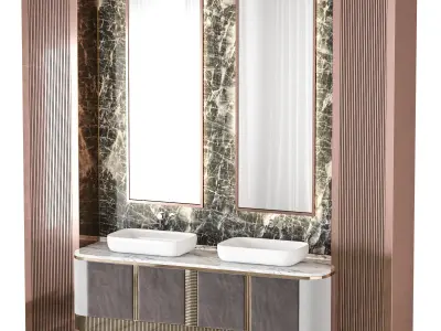 Luxury Bathroom Modern Stone 3D model