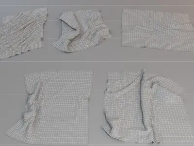 Towel Collection 1 set of paper 3D model