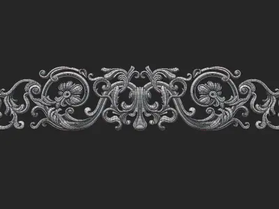 Carved Ornament Decor Low-poly 3D model
