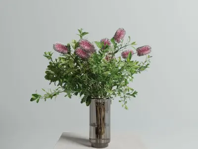 Banksia vase arrangements 2 Low-poly 3D model