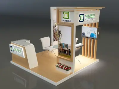 Booth Exhibition Stand a327b 3D model