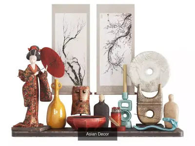 Decor sets 3D Model Collection