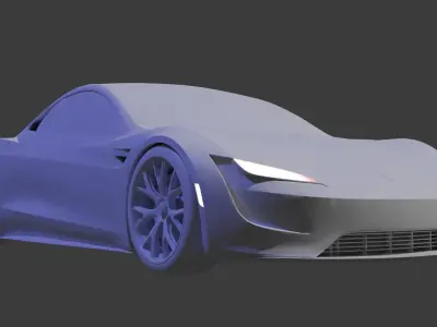 Tesla Roadster 2022 model - car 3D model