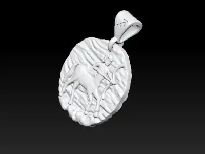 Horoscope Sagittarius pendant 3D print model