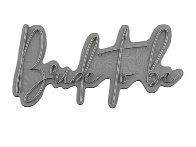 Bride To Be Neon Sign 3D model