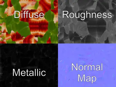 Strawberry Crosssection Realistic Detail Model Pack Low-poly 3D model