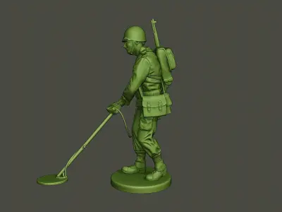 American engineer soldier ww2 Analyzing A9 3D print model