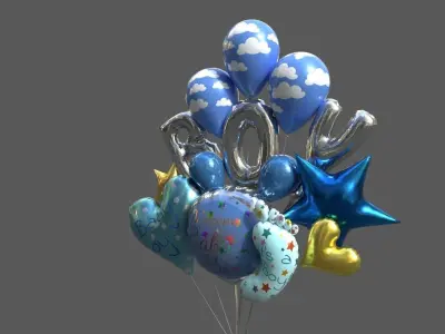 BABY BOY BALLOON 3D model