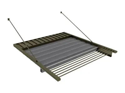 Motorized Pergola 1 Bronze Dark 3D model