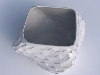 Bowl helix with crystal dents 3D print model