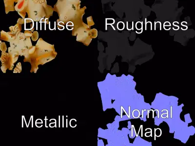 Ornate Elephant Sculpture model pack Low-poly 3D model