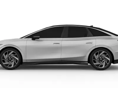  Volkswagen ID7 2024 Low-poly 3D model