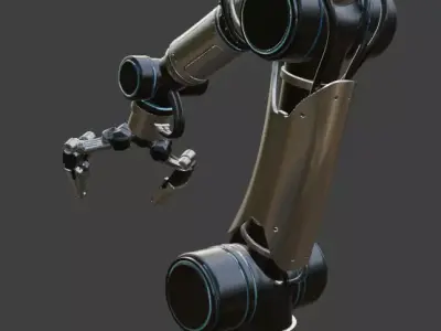 Industrial Robotic Arm 3D Model 3D model