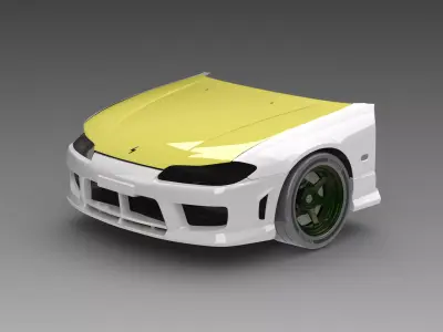 S15 Spec R Hood Exterior Surface - 3D Laser-Scanned 3D model