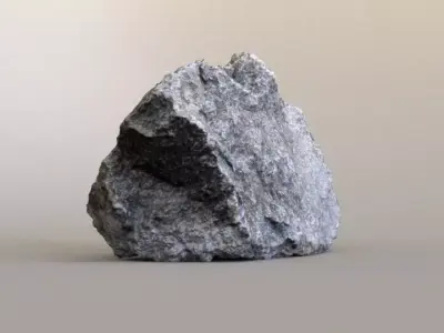 Photoscanned Basalt Rock Free low-poly 3D model