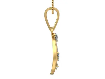 Solitaire Women Pendant 3dm STL OBJ FBX Renders Details 3D print model 66