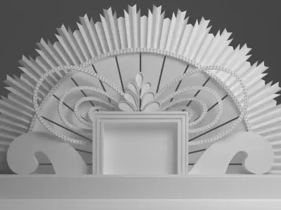Wedding Stage 3D model 10
