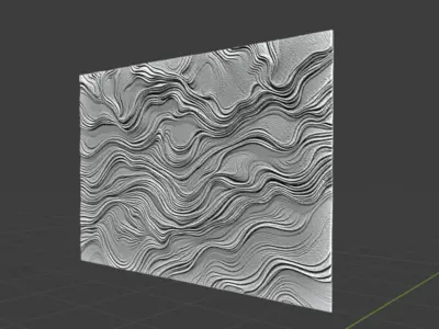 modern panel wall decor set wall relief mural CNC 132 3D model