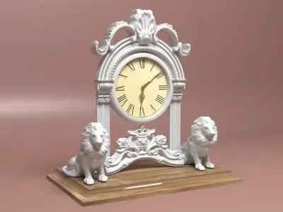 Lioned Clock 3D model