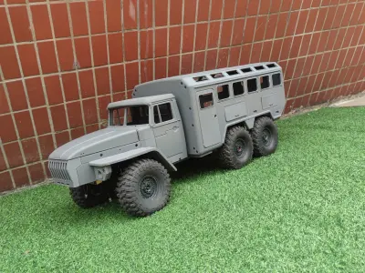 Crawler 4320 6x6 Expedition Cab - 1-10 RC body attachment 3D print model