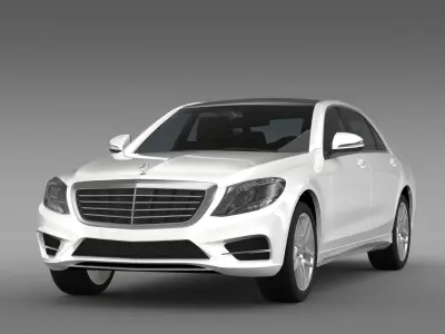 AMG Mercedes Benz S 500 Lang V222 2016 3D model