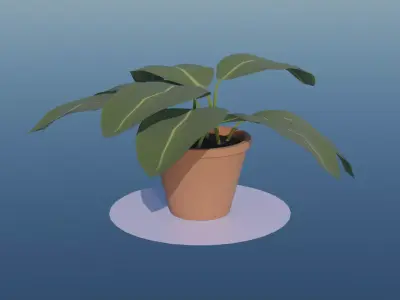Plant pot  Low-poly 3D model