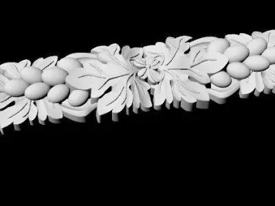 Central decor ornament for furniture 3D model 727