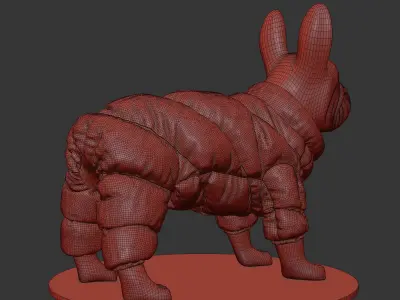 Mondog Down Jacket for a Dog 3D model
