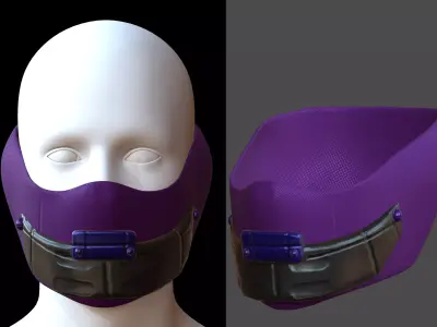 Gas mask helmet 3d model scifi Low-poly  Low-poly 3D model 103