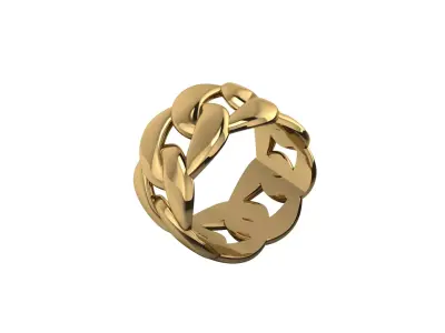 Cuban chain ring famous design 3D print model