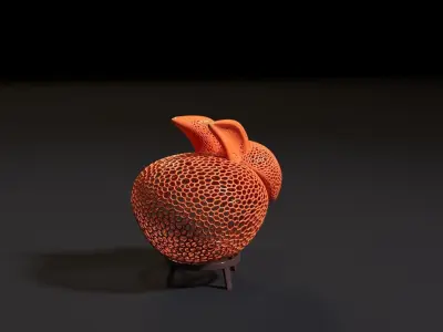 Rabbit on a stand 3D print model