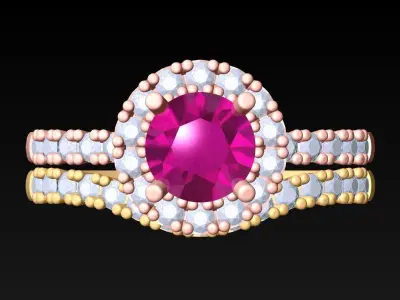 Diamond Ring - Womens Rings - N492008 3D print model