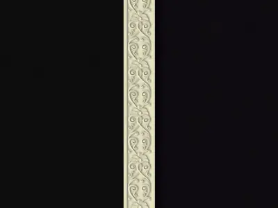 Central decor ornament for furniture 3D model 543