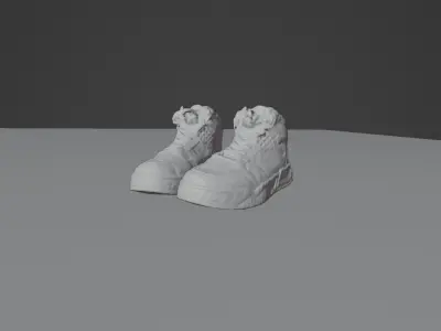 Worn Dirty Sneaker Photoscan 3D model