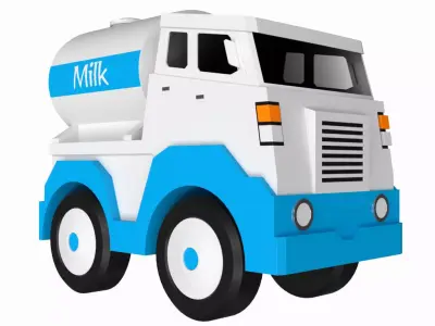 Toy Milk Tanker 3D model