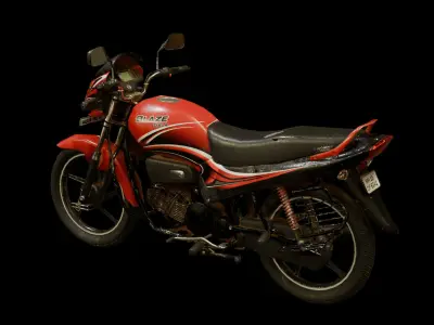 Indian Bike PBR material Model Low-poly 3D model