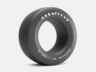 15x10 Goodyear Polyglas GT L60-15 Tire 3D print model