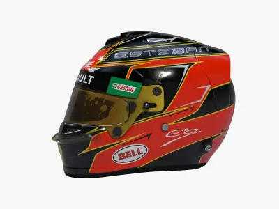 Ocon helmet 2020 Low-poly 3D model