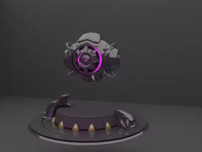 Floating space machine 3D model