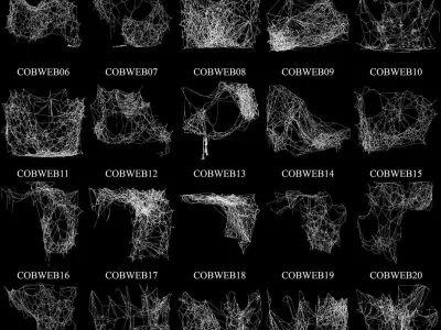 20 Cobweb Static Meshes for Unreal Engine 5  3D model