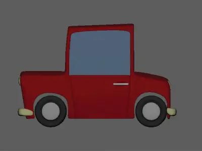 Cartoon Toy Car 3D model